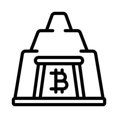 Kripto Mayın simgesi. Global Dijital Teknolojiler. Vektör illüstrasyonu