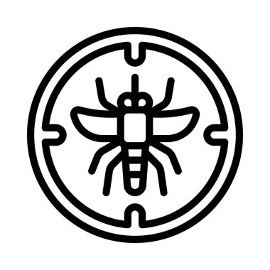 Hedef Sivrisinekler web simgesi düz tasarım, vektör illüstrasyonu                         