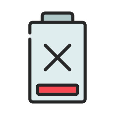 Battery icon, vector illustration simple design