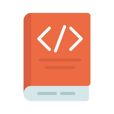 Kodlama Kitabı simgesi, vektör illüstrasyonu