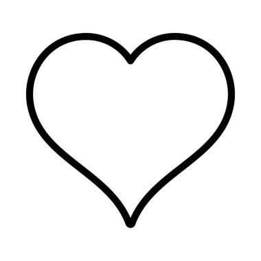 aşk kalp ikonu, vektör illüstrasyonu 