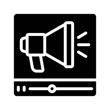 Pazarlama Kursu Web simgesi, vektör illüstrasyonu                