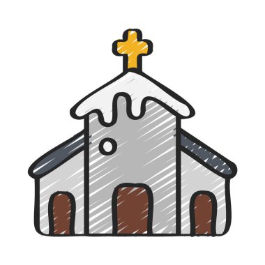 kilise simgesi vektör illüstrasyonu