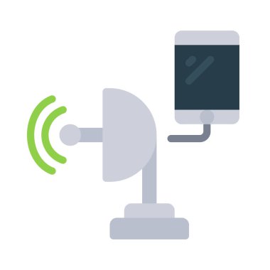 Uydu Telefon simgesi vektör illüstrasyonu 