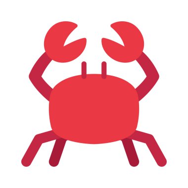 Yengeç simgesi vektör illüstrasyon sembolü                  