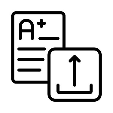 Ödev simgesi, vektör illüstrasyonunu paylaş  