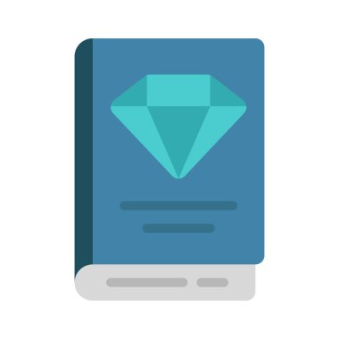 Değerli Kitap simgesi, vektör illüstrasyonu