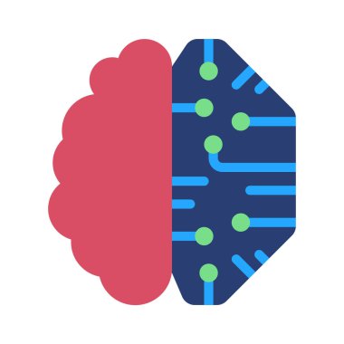 Makine Öğrenme simgesi, vektör illüstrasyonu                   