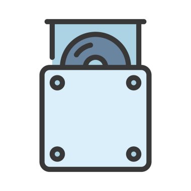 Disk Sürücüsü simgesinin vektör çizimi      