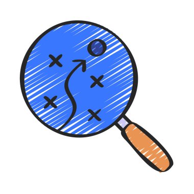 Araştırma simgesi, vektör illüstrasyonu planlanıyor      