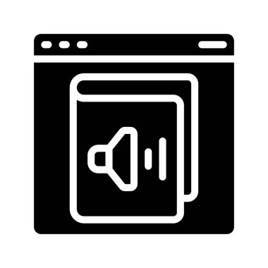 ses kitabı simgesi, vektör illüstrasyonu