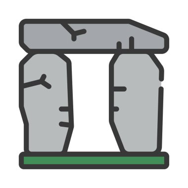 Stone Henge Web simgesi vektör illüstrasyonu