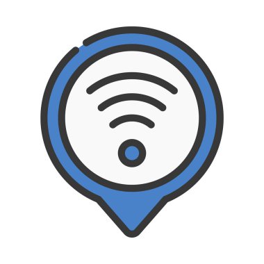 kablosuz kablosuz ağ sembolü vektör simgesi 