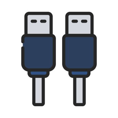 usb kablo simgesi vektör illüstrasyon tasarımı