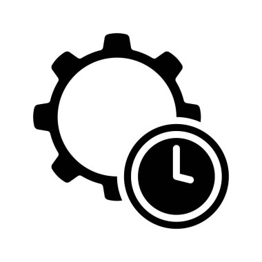 zaman yönetimi simgesini beyaz arka plan üzerinde