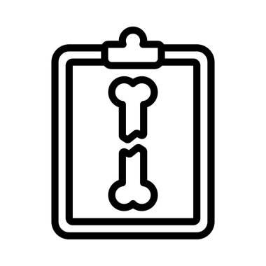 Kırık Kemik Panosu simgesi, vektör illüstrasyonu