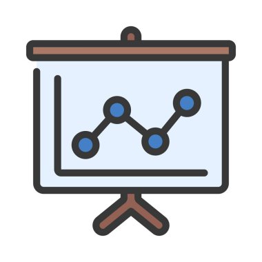 Sunum Ağı simgesinin vektör illüstrasyonu