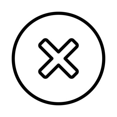 Dairesel düz simge yok, vektör illüstrasyonu