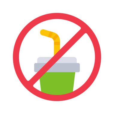 Straws web simgesi düz tasarım, vektör illüstrasyonu yok