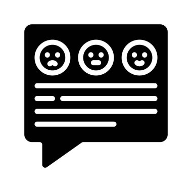 Memnuniyet İleti simgesi, vektör illüstrasyonu 