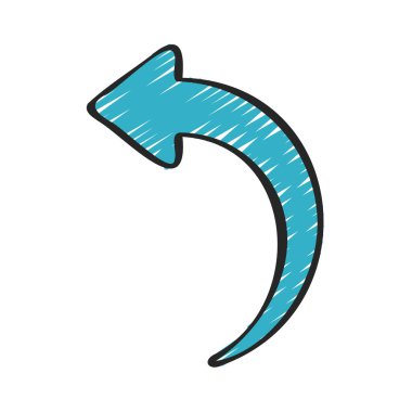  geri ok simgesi, vektör illüstrasyonu