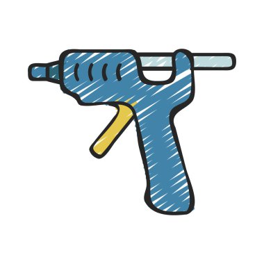 Yapıştırıcı Silahı düz simgesi, vektör illüstrasyonu