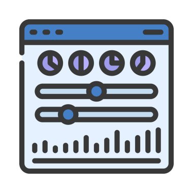 Veri Görüntüleme simgesi, vektör illüstrasyonu  