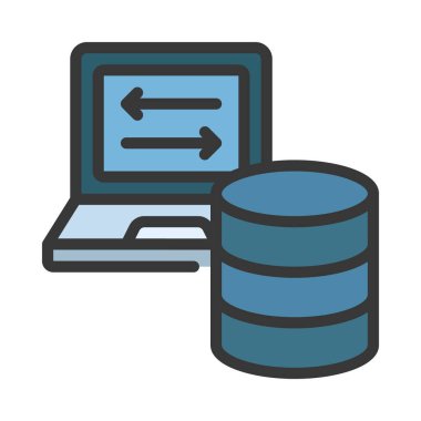 veri aktarım simgesi vektör illüstrasyonu 