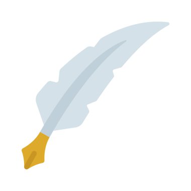 Quill Kalem simgesi vektör illüstrasyon tasarımı