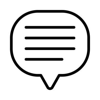 Oval İleti simgesi, vektör illüstrasyonu 