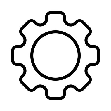 Beyaz arkaplanda çark vektör simgesi  