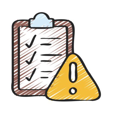  Risk listesi vektör simgesi tasarımı, illüstrasyon 