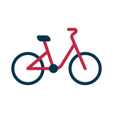 bisiklet düz simgesi, vektör illüstrasyonu