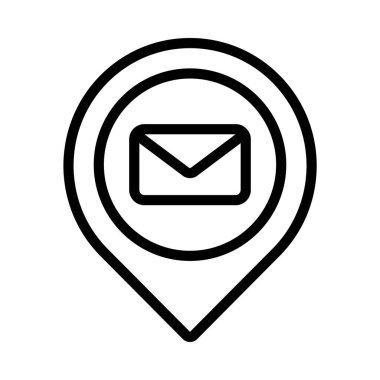 Postane konumu ikon vektör illüstrasyonu 