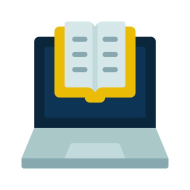 Dizüstü bilgisayar simgesi, vektör illüstrasyonu 