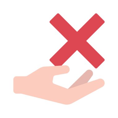 Reddetme Çapraz simgesi vektör illüstrasyon tasarımı