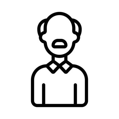 Profesör Man simge vektör illüstrasyon tasarımı