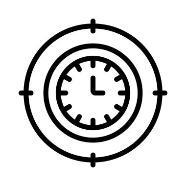 Zaman İzleme Simgesi Vektör Çizimi 