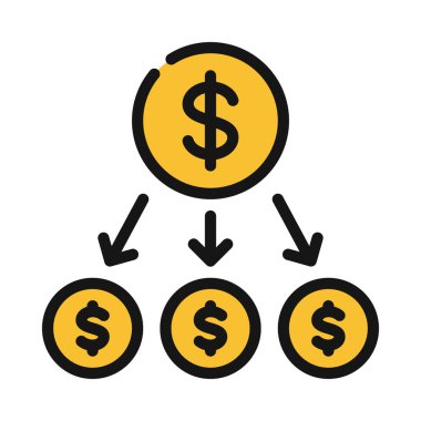 Paylaşım Ödemeleri ikon vektör illüstrasyon tasarımı