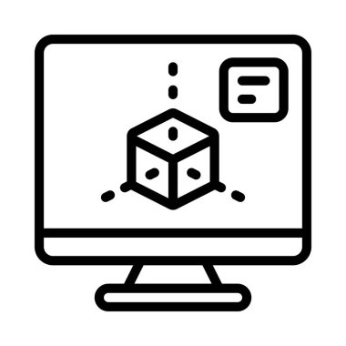 3d Tasarım simgesi, vektör illüstrasyonu 