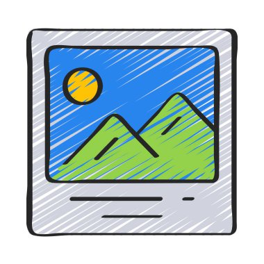 Resim simgesi vektör illüstrasyon tasarımı