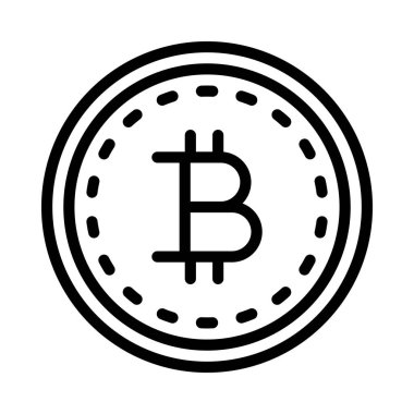 bitcoin. Web simgesi basit illüstrasyon tasarımı 