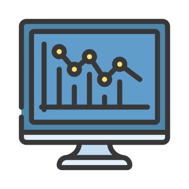 Borsa Masaüstü Web simgesi vektör çizimi