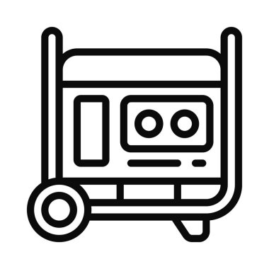 Benzin Üretici simgesi, vektör illüstrasyonu          