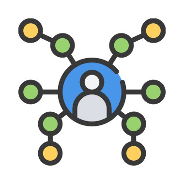 ağ paylaşım simgesi çizimi