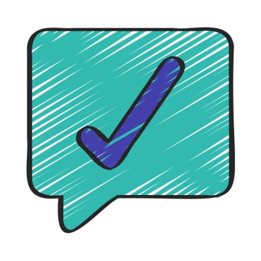 İleti simgesini, vektör illüstrasyonunu düzelt 