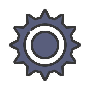 beyaz arkaplanda dişli ağ simgesi izole edildi. vektör illüstrasyonu