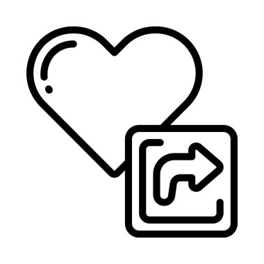 Sevgi Web simgesi vektör illüstrasyonunu paylaş