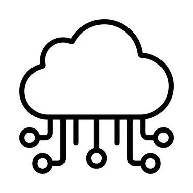 bulut teknolojisi simgesi, vektör illüstrasyonu