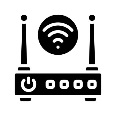 Internet yönlendirici vektör simgesi 